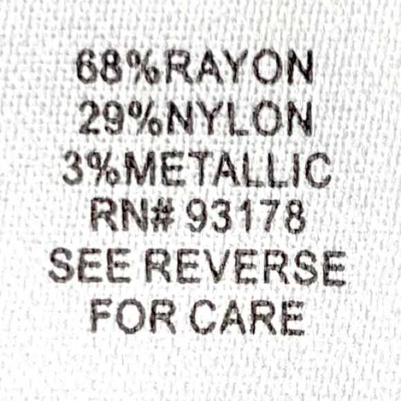 Tahari Striped Mock Neck Top in Black/Gold/Silver Women’s S - Picture 7 of 8